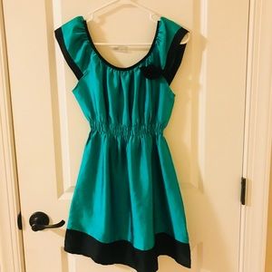 Sea green off the shoulder dress